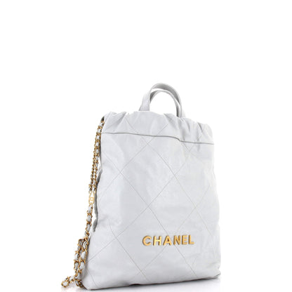 22 Chain Backpack Quilted Calfskin Medium