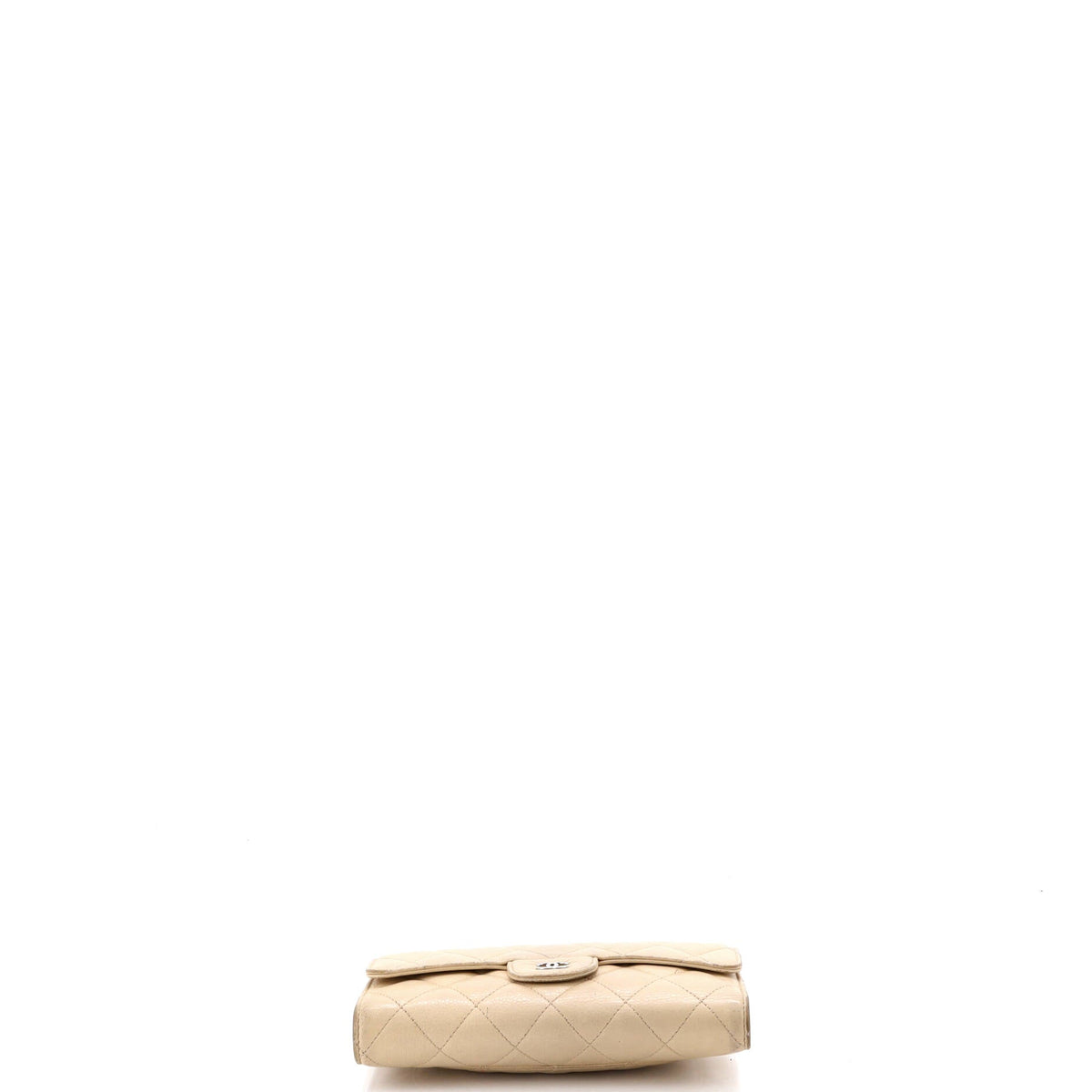 CC Gusset Classic Flap Wallet Quilted Caviar Long