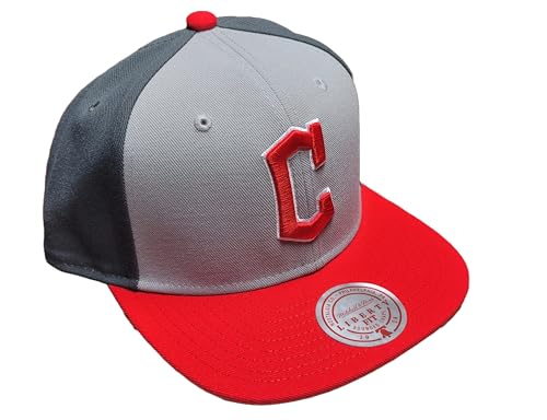 Mitchell & Ness Men's MLB Triple Play Liberty Snapback Guardians Snapback Caps