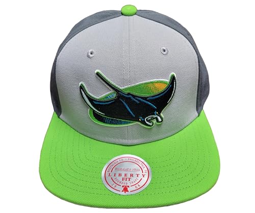 Mitchell & Ness Men's MLB Triple Play Liberty Snapback Coop Rays Snapback Caps