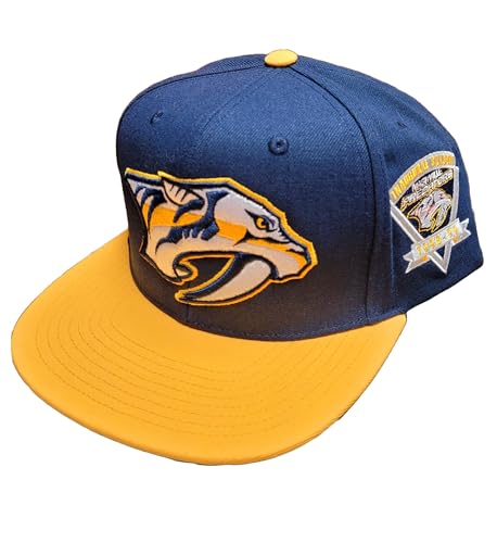 Men's Mitchell & Ness Nhl 2 Tone Side Patch Snapback Predators - Navy-Gold