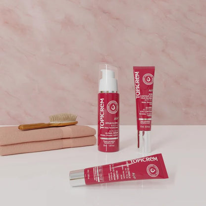 Topicrem Anti-Aging Serum AH3 Global - Hydrating, Anti-Wrinkle, Brightening Serum for Aging Skin with Hyaluronic Acid, Vitamin C & Niacinamide