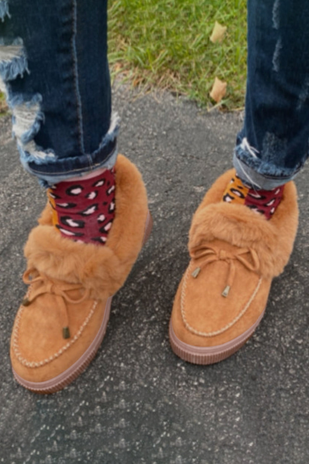 Threaded Pear Evelyn Plush Lined Winter Flats