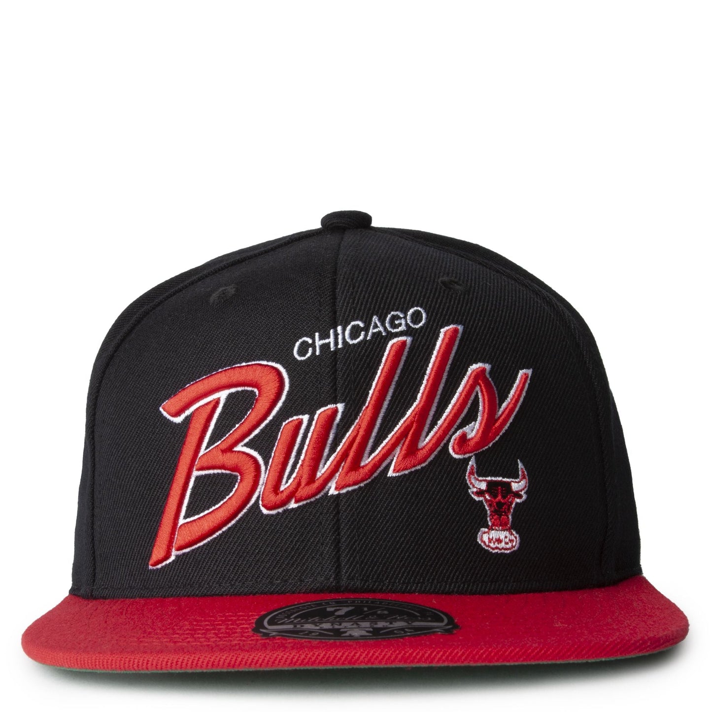 Mitchell & Ness Men's NBA Team Script 2.0 Fitted Hwc Bulls Fitted Caps