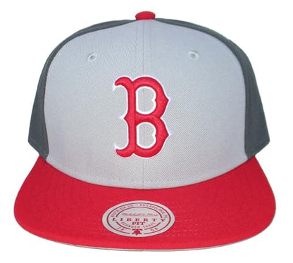 Mitchell & Ness Men's MLB Triple Play Liberty Snapback Red Sox Snapback Caps