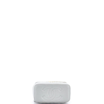 Coco Enamel Strap Vanity Case with Chain Quilted Lambskin Small
