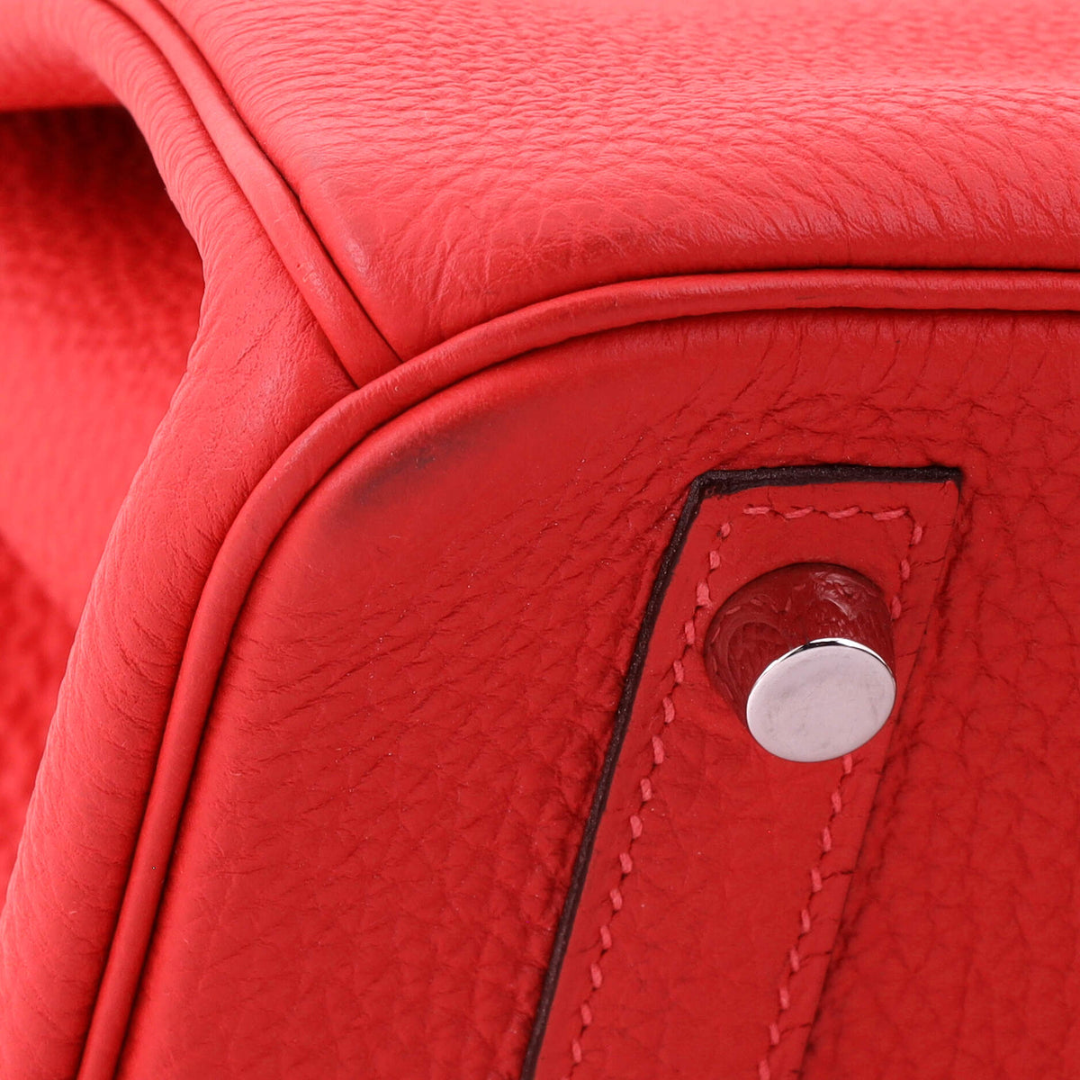 Birkin Handbag Rouge Pivoine Togo with Palladium Hardware 30