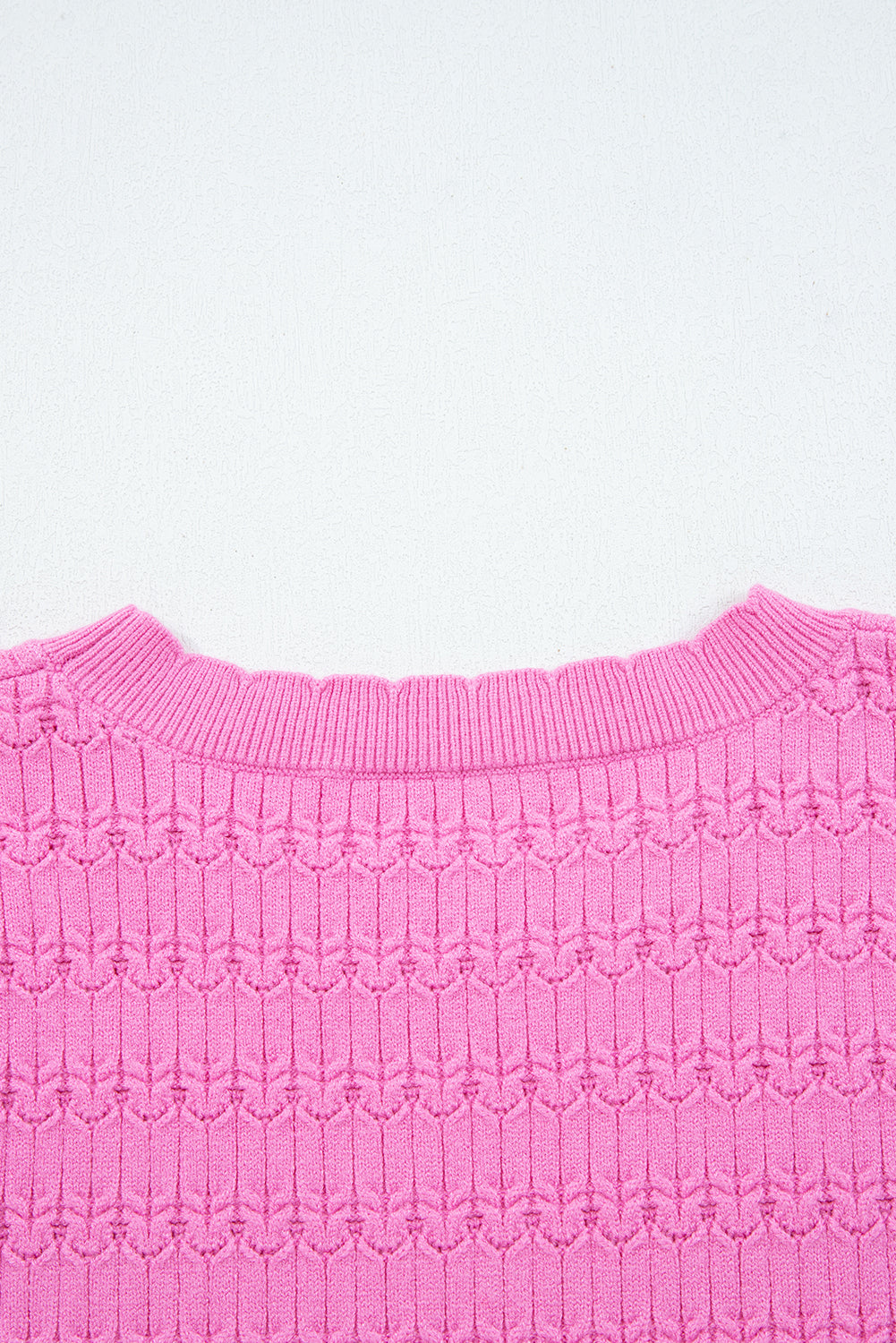 Threaded Pear Kay Knit Ribbed Cuffs Crew Neck Sweater