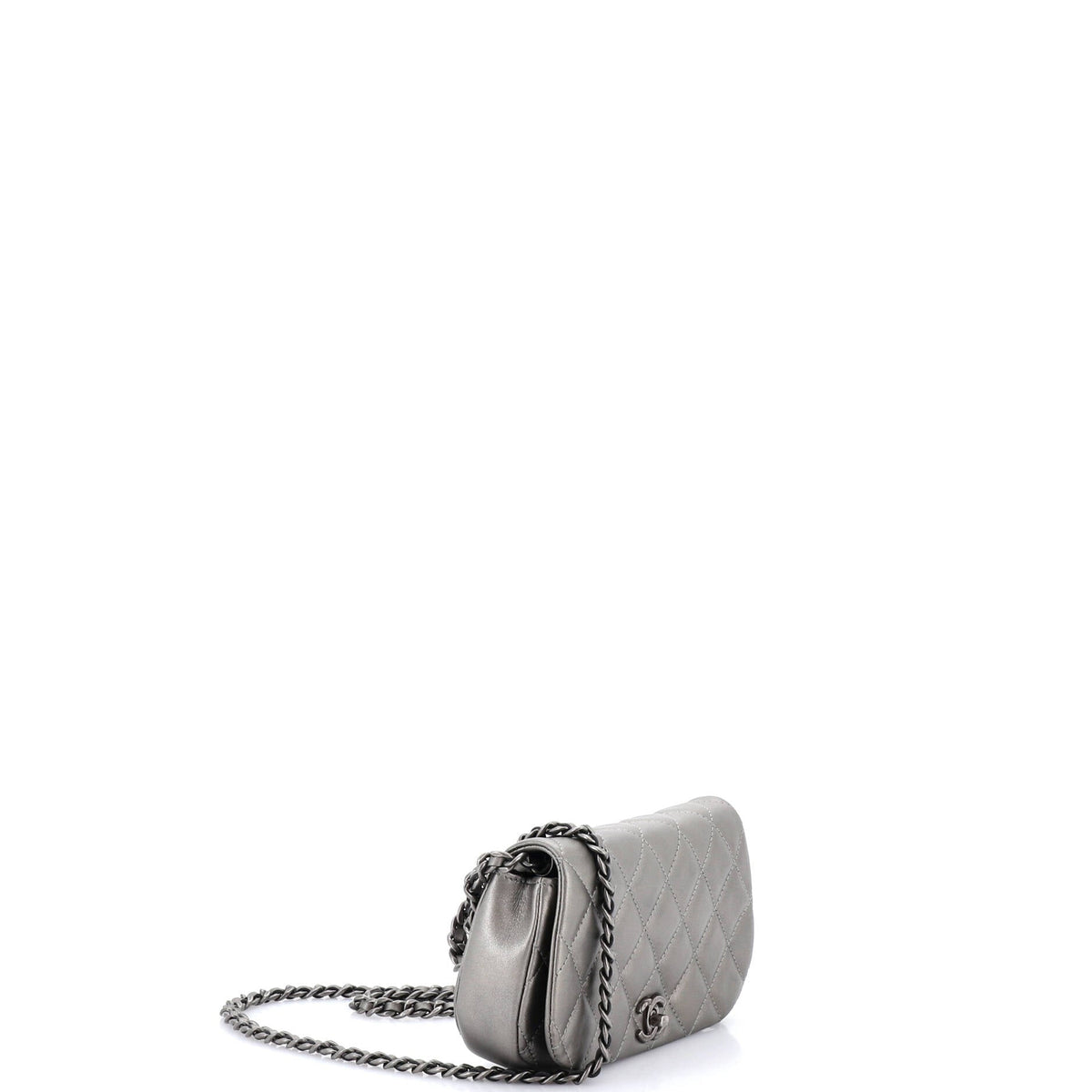 Coco Mail Clutch with Chain Quilted Calfskin