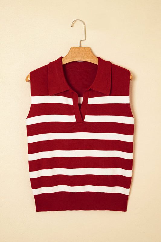 Threaded Pear Ariya Stripe Collared Sweater