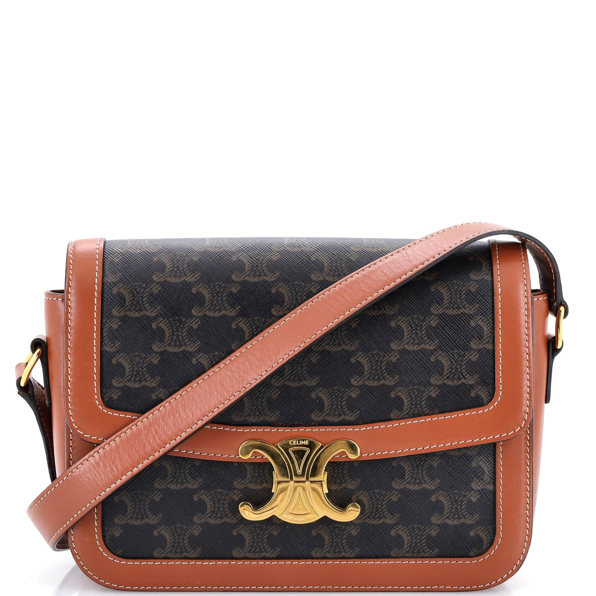 Triomphe Shoulder Bag Triomphe Coated Canvas Medium