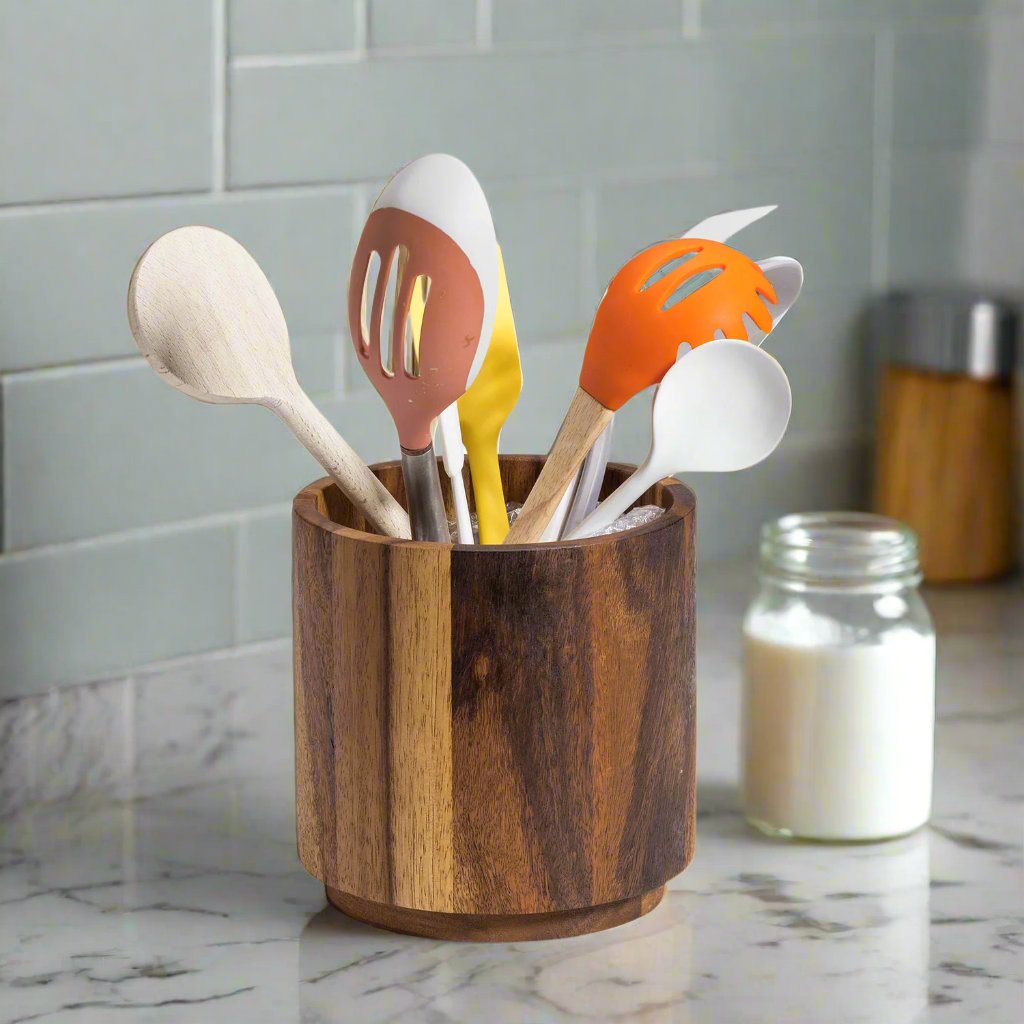 Kalmar Home Rotating Lazy Susan Utensil Holder