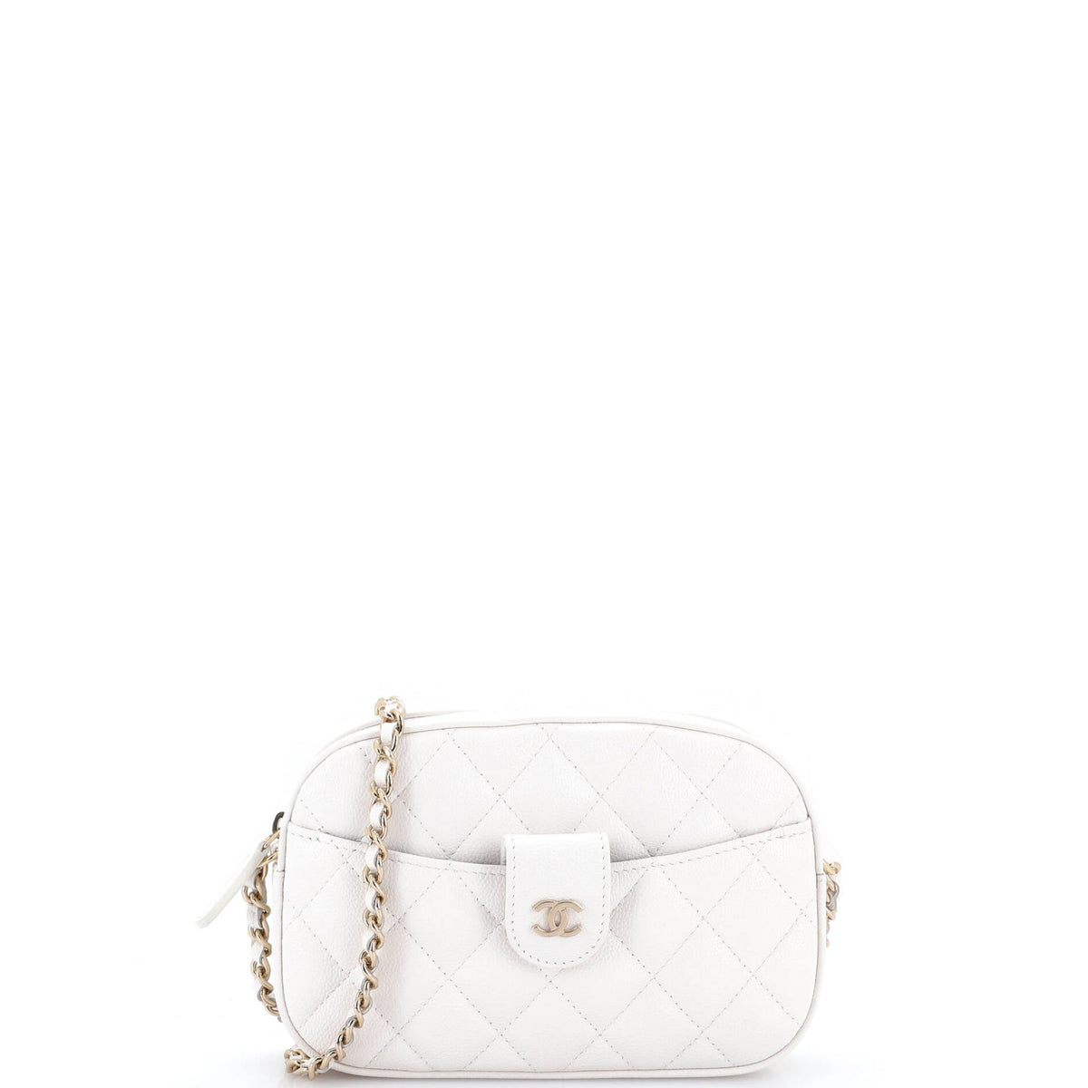 Slip Pocket Camera Case Bag Quilted Caviar Mini