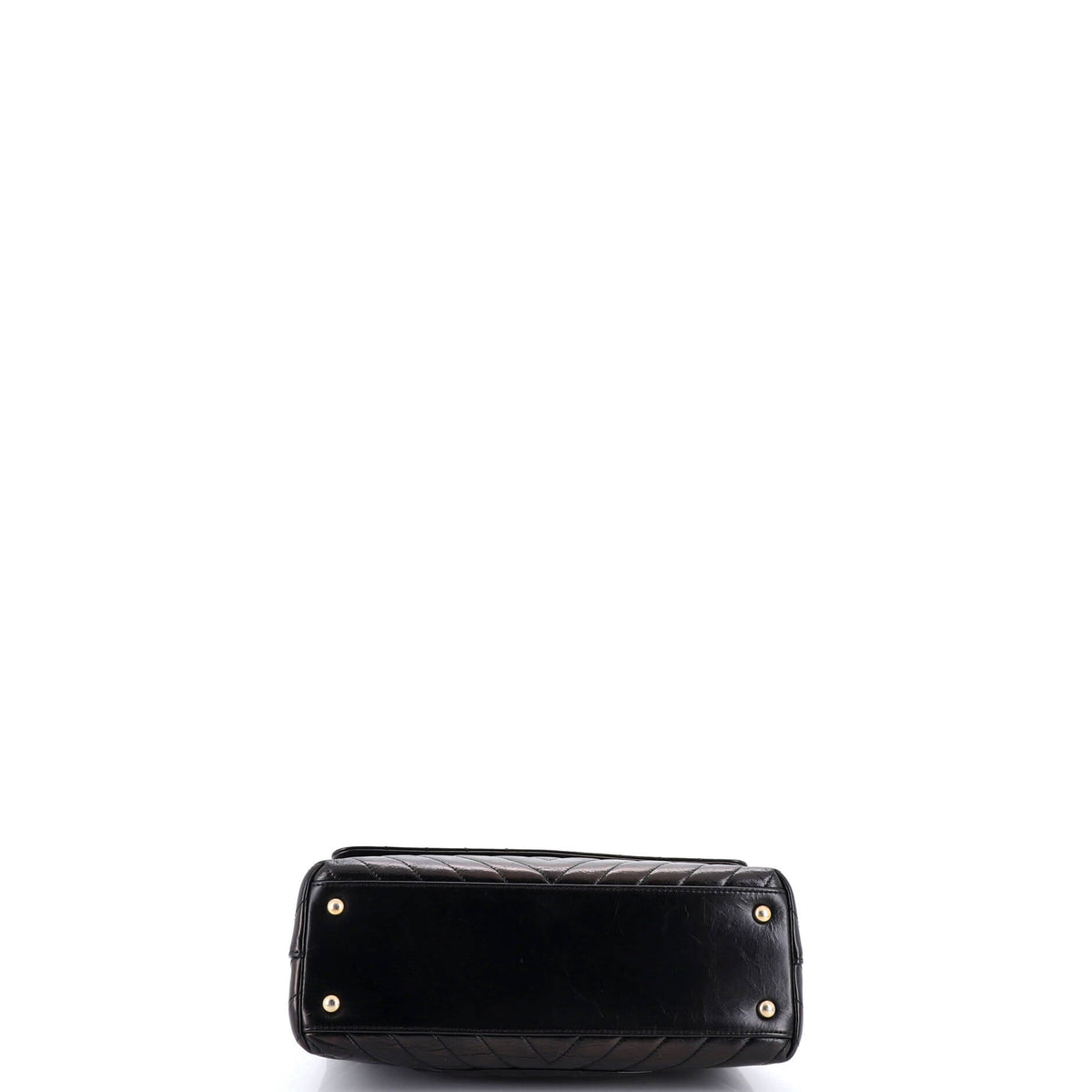 Coco Top Handle Bag Chevron Calfskin Small