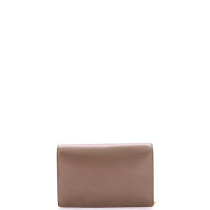 Logo Wallet on Chain Embossed Leather