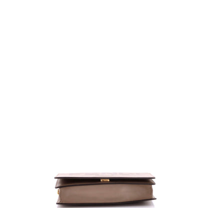 Logo Wallet on Chain Embossed Leather