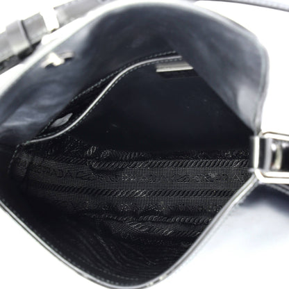 Cleo Flap Shoulder Bag Spazzolato Leather Large