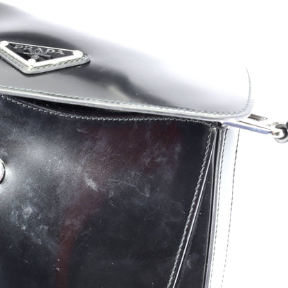 Cleo Flap Shoulder Bag Spazzolato Leather Large