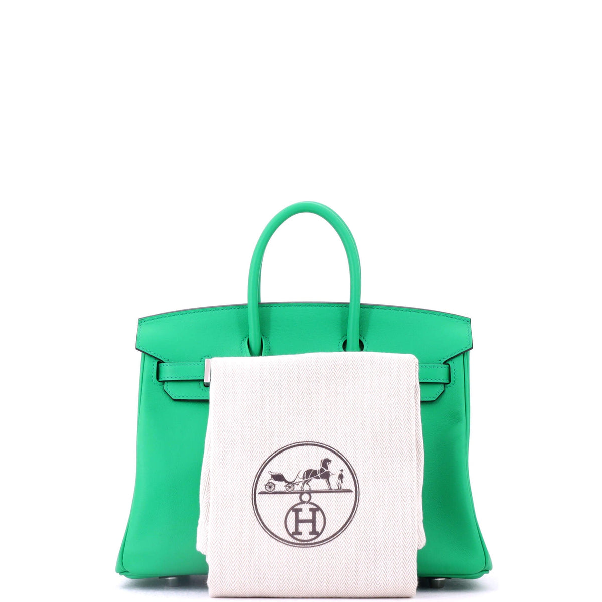 Birkin Handbag Menthe Swift with Palladium Hardware 25