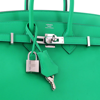 Birkin Handbag Menthe Swift with Palladium Hardware 25