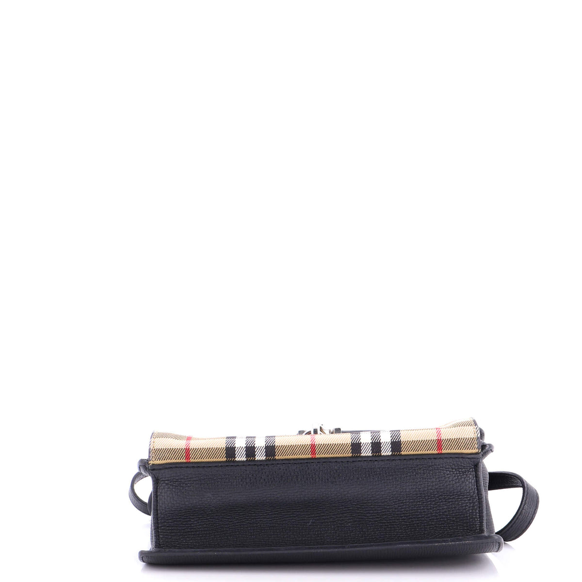 Macken Crossbody Bag Leather and Vintage Check Canvas Small