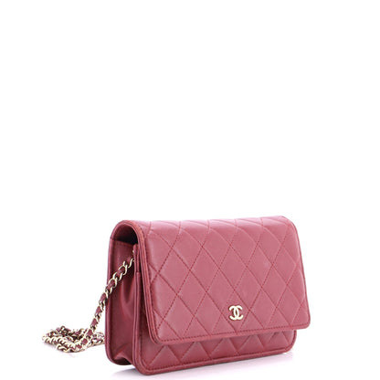 Wallet on Chain Quilted Lambskin