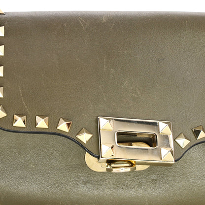 Rockstud Flip Lock Flap Bag Leather Mini