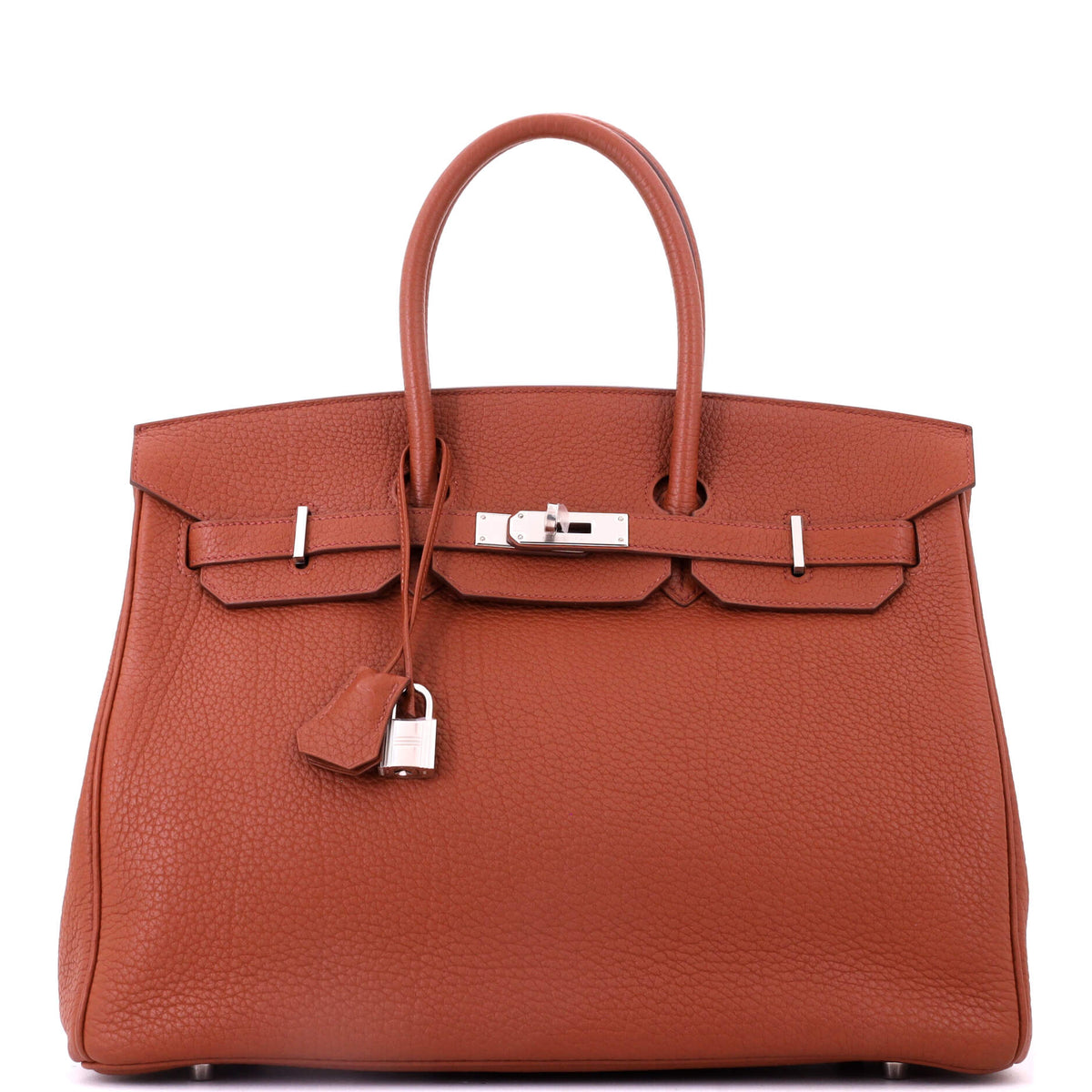 Birkin Handbag Sienne Fjord with Palladium Hardware 35