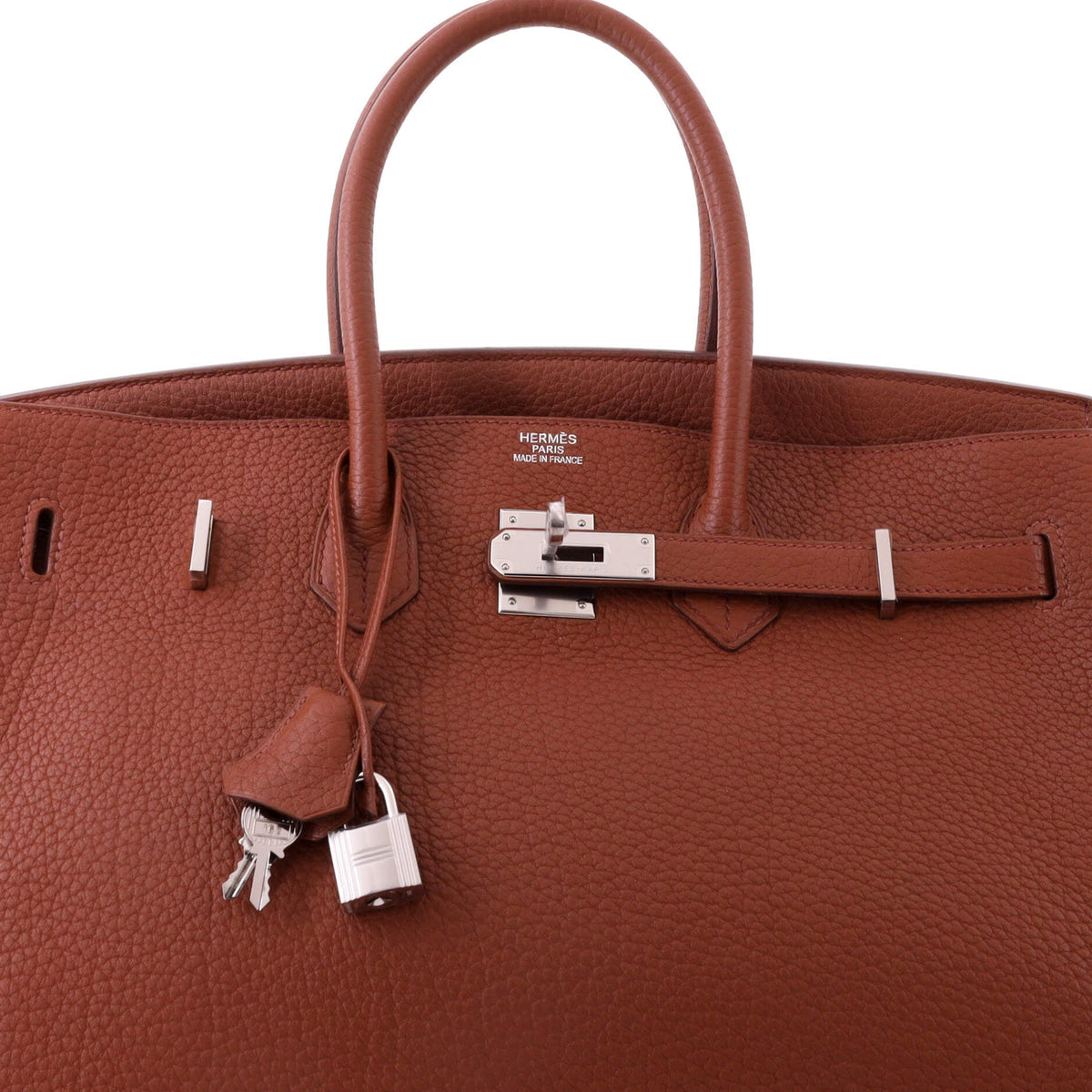 Birkin Handbag Sienne Fjord with Palladium Hardware 35