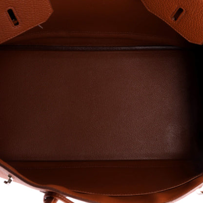 Birkin Handbag Sienne Fjord with Palladium Hardware 35