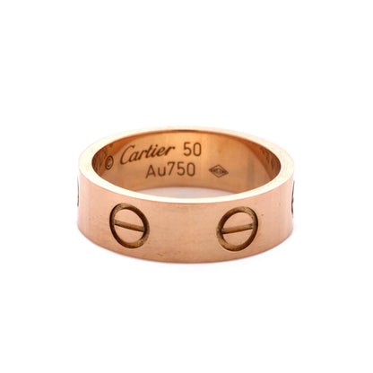 Love Band Ring 18K Rose Gold