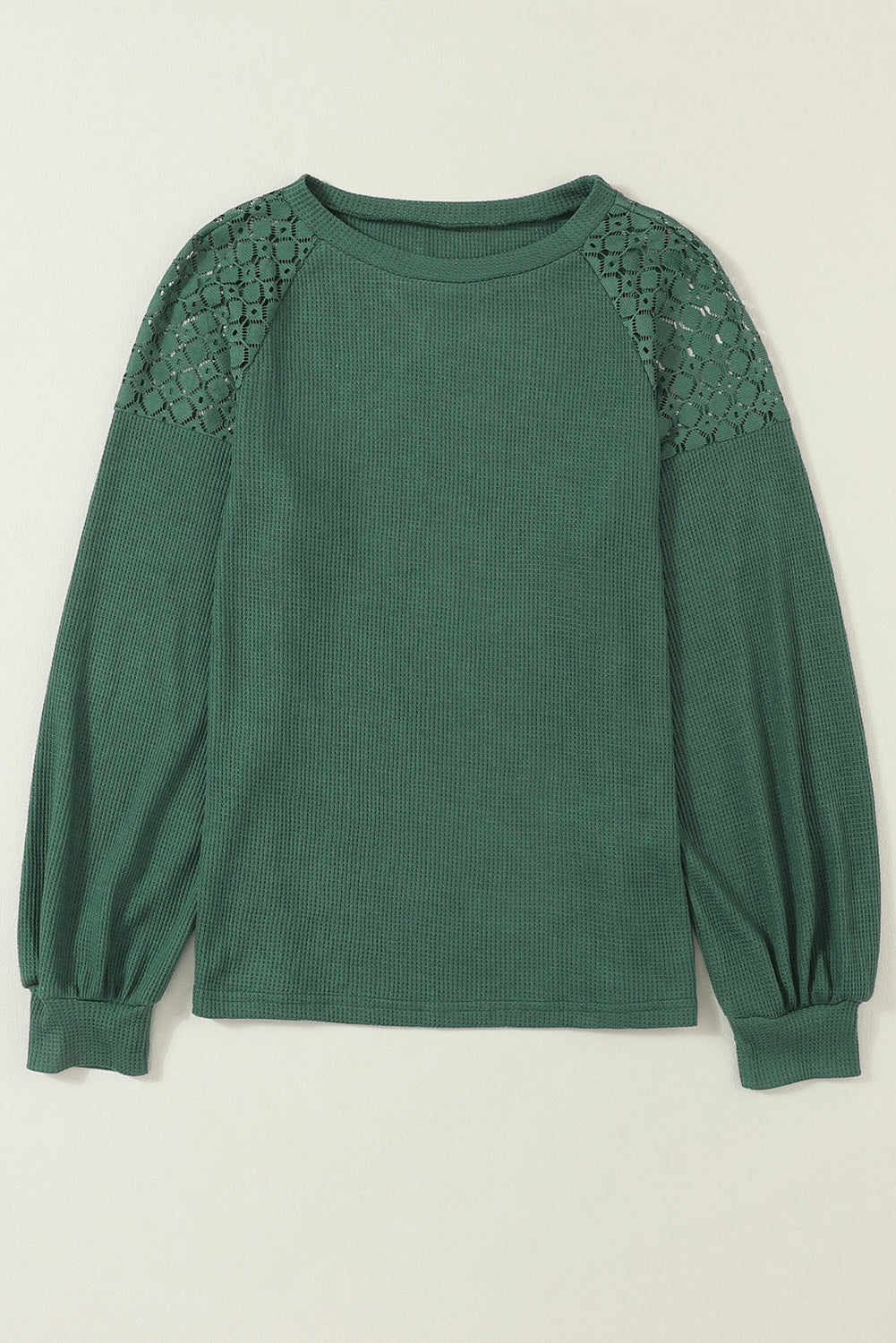 Threaded Pear Ava Sleeve Textured Pullover Long Sleeve Top
