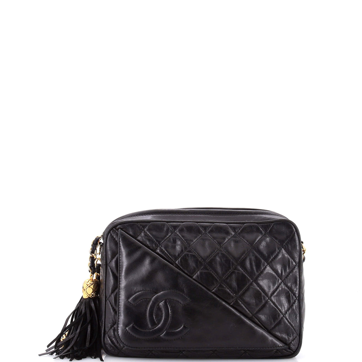 Vintage Front Pocket Camera Bag Quilted Lambskin Small