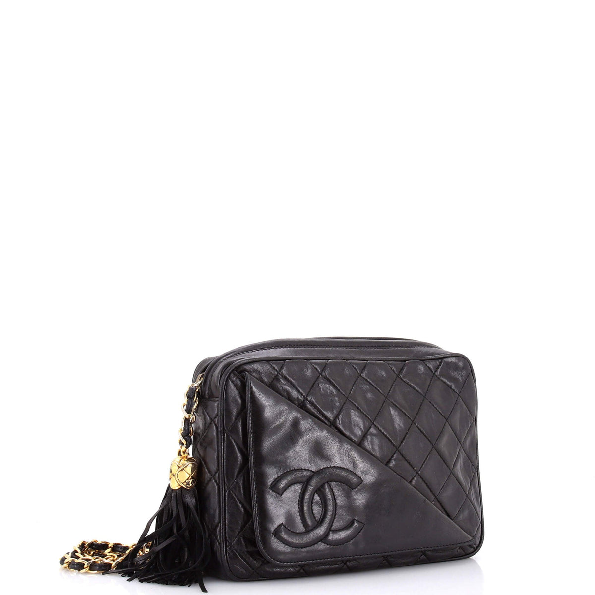 Vintage Front Pocket Camera Bag Quilted Lambskin Small