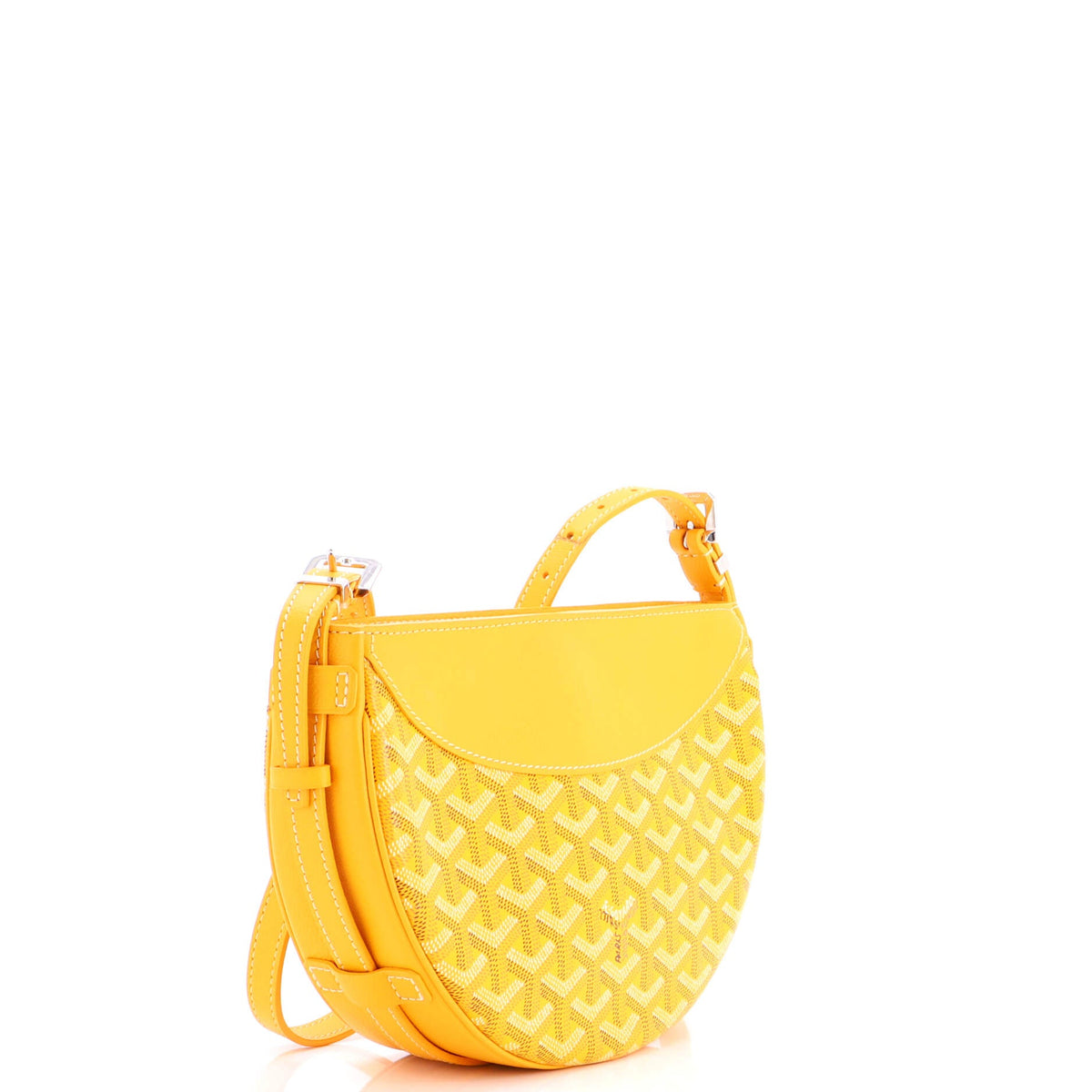 Hirondelle Shoulder Bag Coated Canvas and Leather