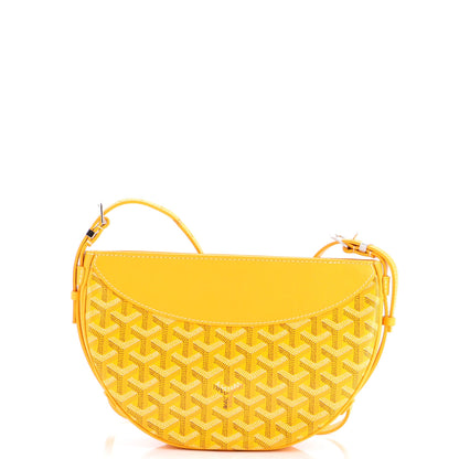 Hirondelle Shoulder Bag Coated Canvas and Leather