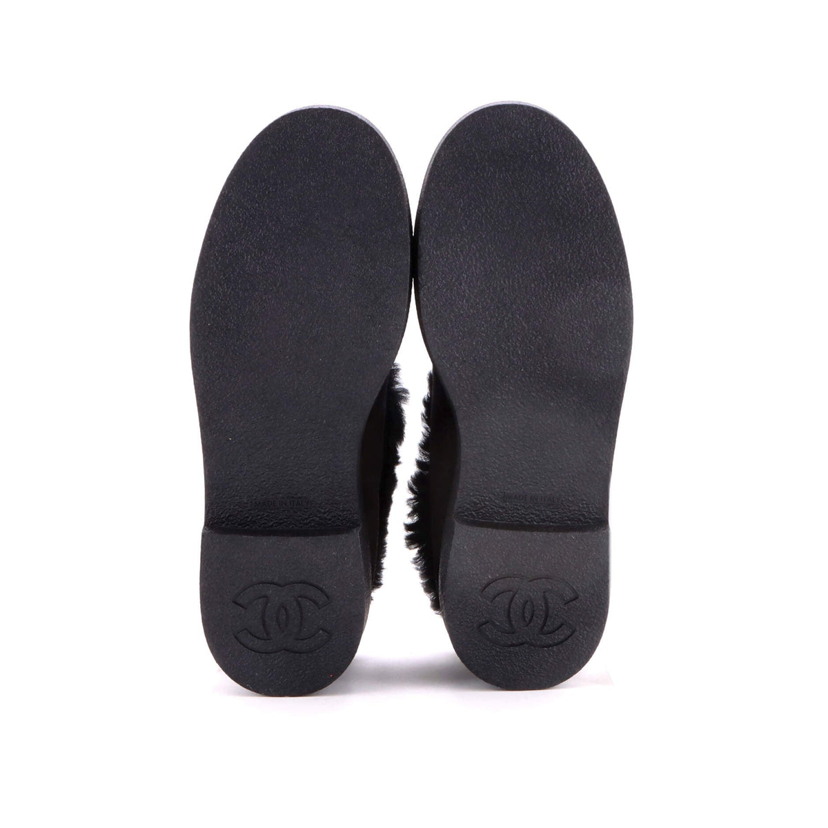 Women's CC Cap Toe Ankle Boots Suede and Shearling