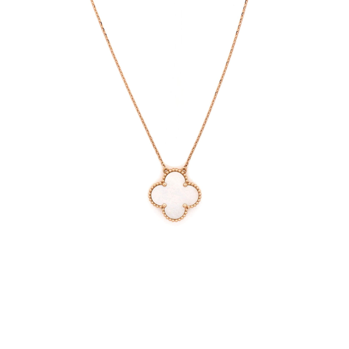 Ginza Edition Magic Alhambra Pendant Necklace 18K Rose Gold and Mother of Pearl