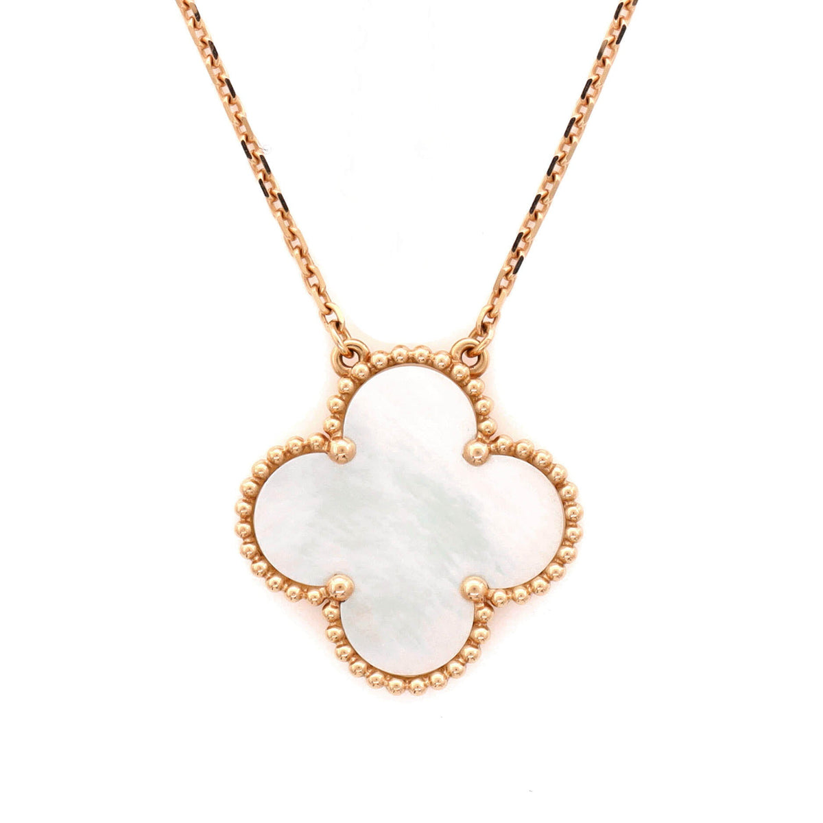 Ginza Edition Magic Alhambra Pendant Necklace 18K Rose Gold and Mother of Pearl
