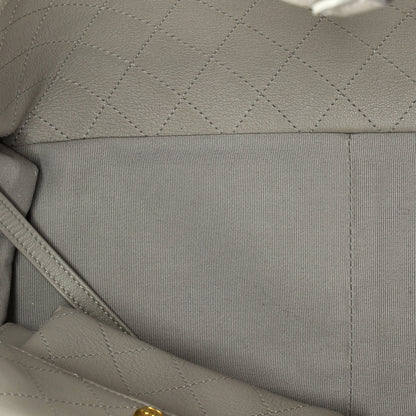 Chain Strap Shopping Tote Quilted Calfskin Large