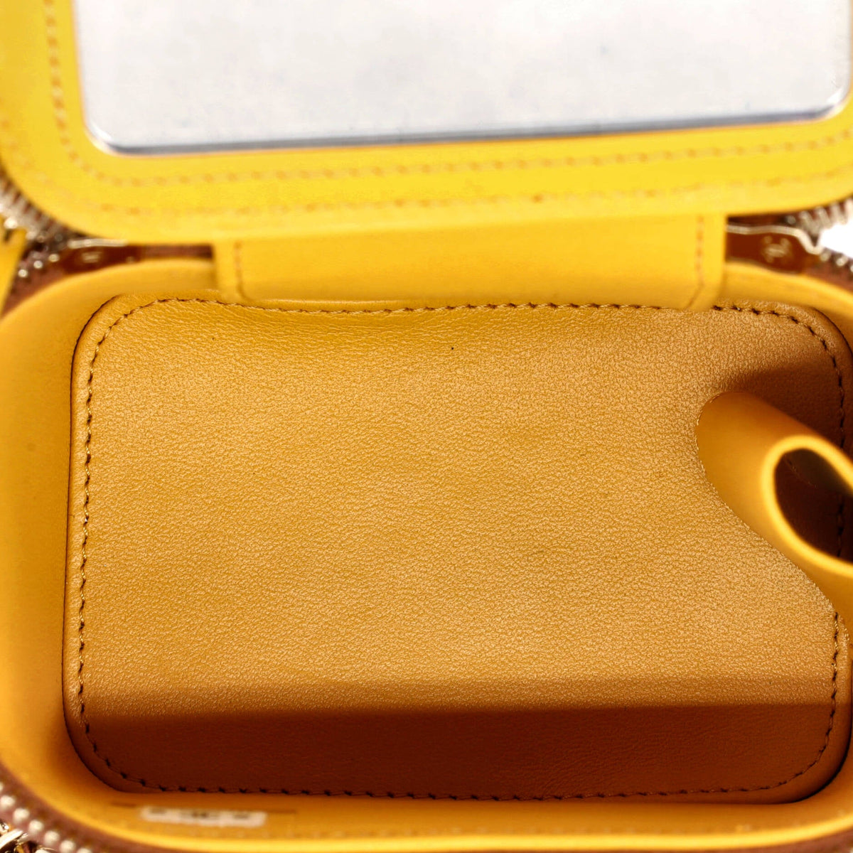 Classic Top Handle Vanity Case with Chain Quilted Lambskin Mini