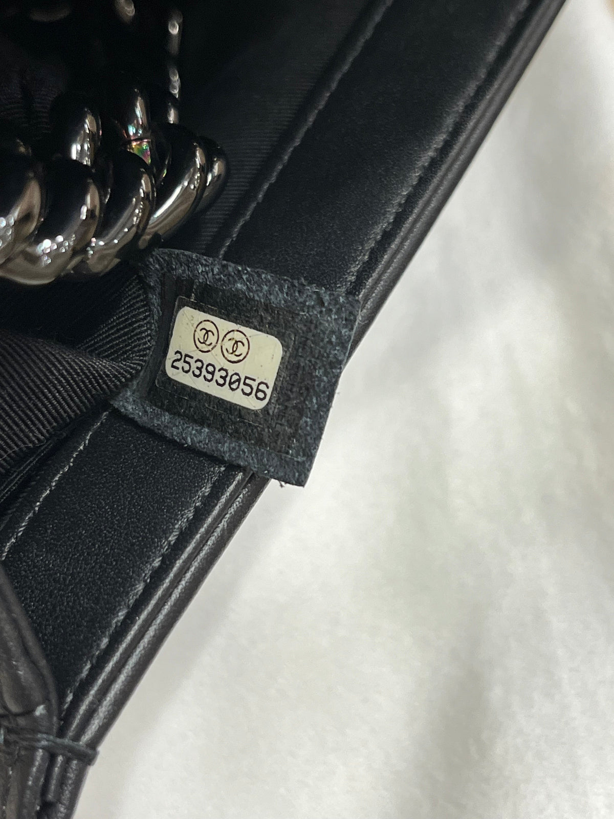 So Black Boy Flap Bag Quilted Lambskin Small