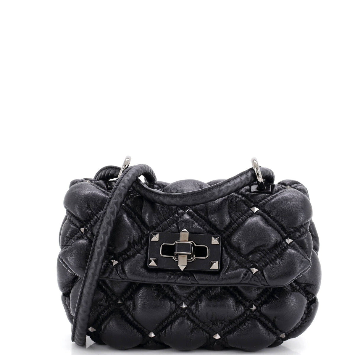 SpikeMe Flap Bag Quilted Leather Small