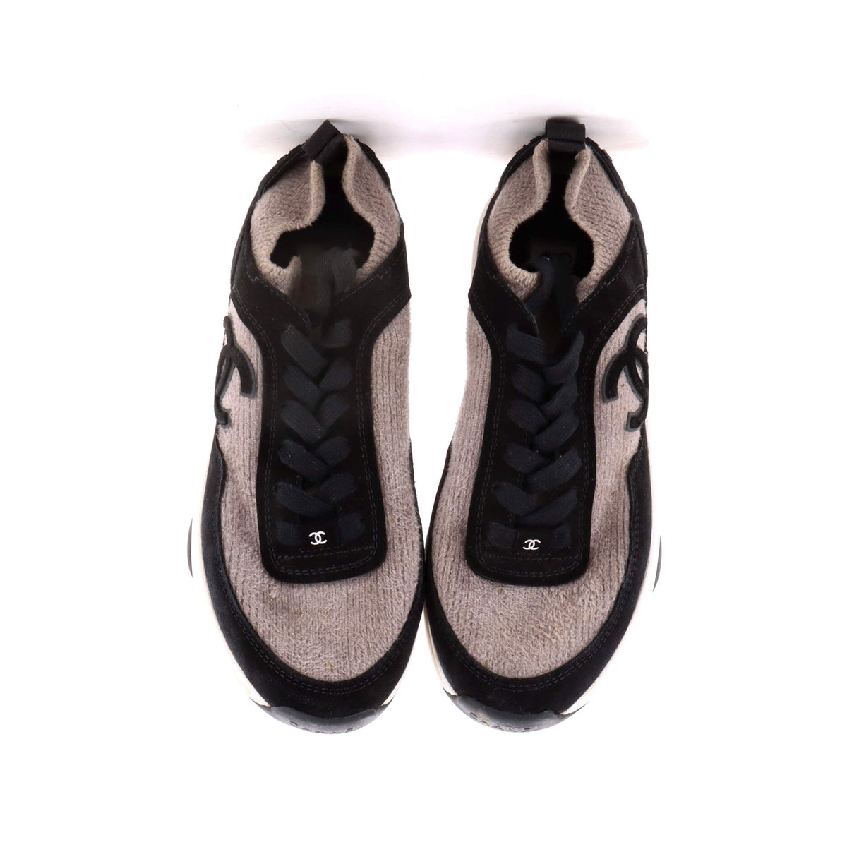 Women's CC Low-Top Sneakers Suede and Knit Fabric