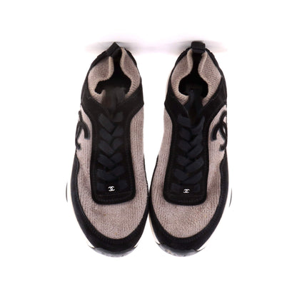 Women's CC Low-Top Sneakers Suede and Knit Fabric