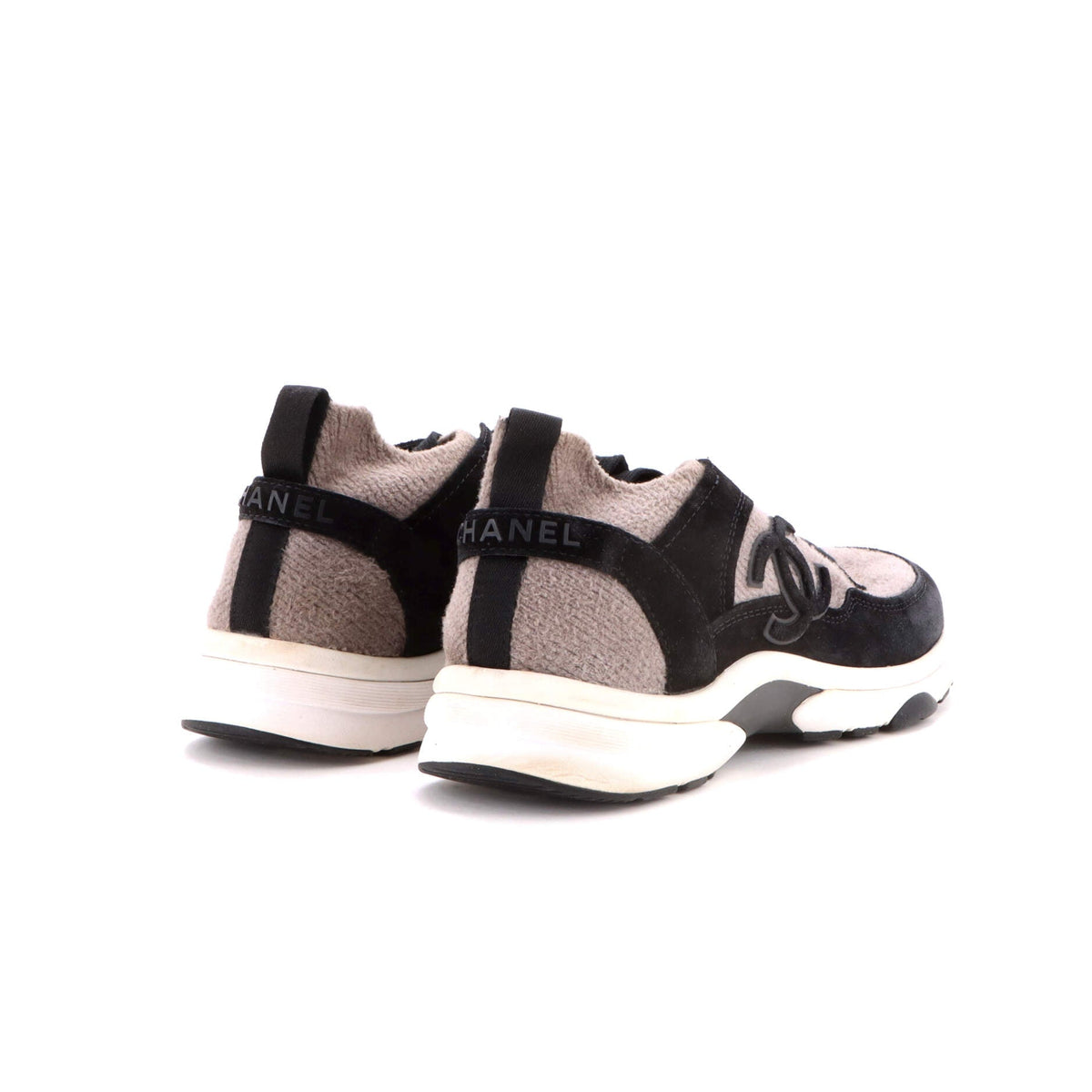 Women's CC Low-Top Sneakers Suede and Knit Fabric
