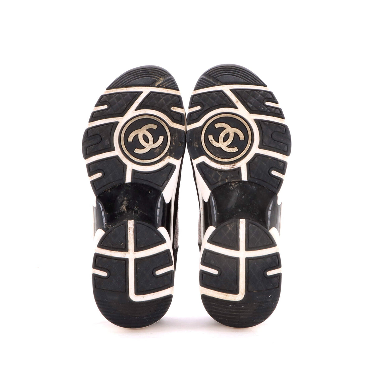 Women's CC Low-Top Sneakers Suede and Knit Fabric