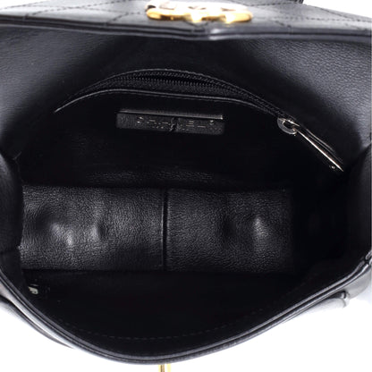 Two Tone Envelope Flap Bag Quilted Calfskin Small