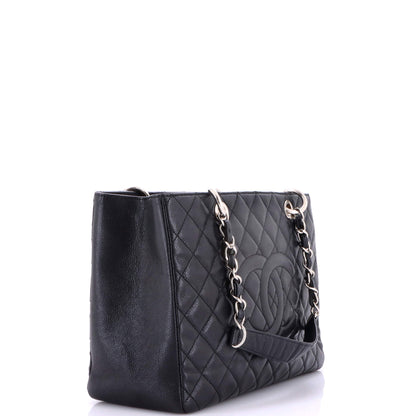 Grand Shopping Tote Quilted Caviar