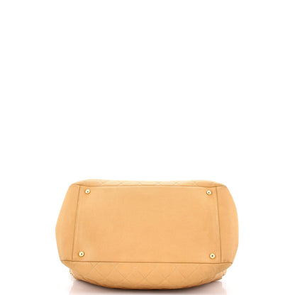 Grand Timeless Shopping Tote Quilted Caviar